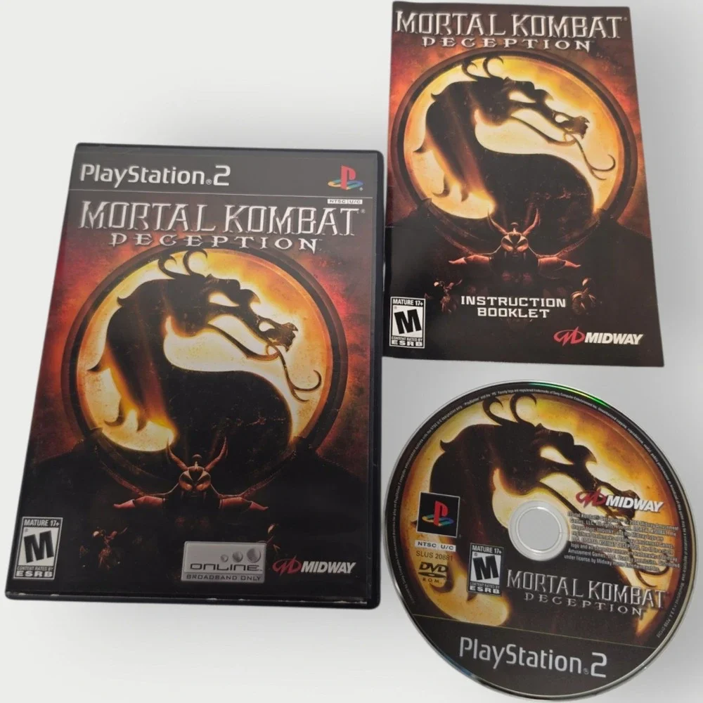 Mortal Kombat: Deception (Sony PlayStation 2, PS2) With Manual Tested Working